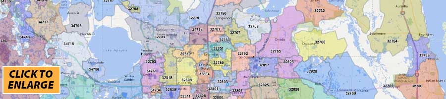 orange county zip code map - Print Label and Mail