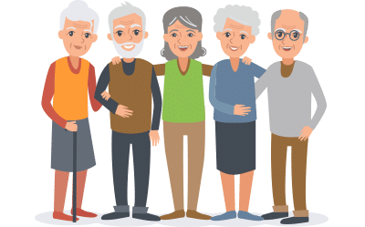 Group of people turning 65
