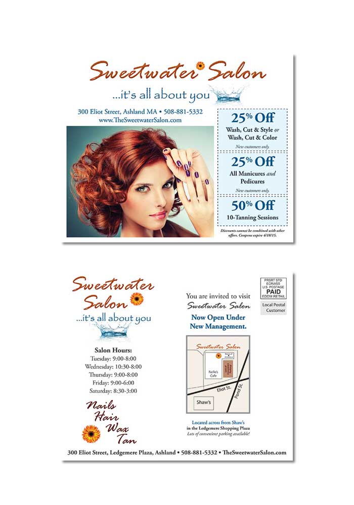 Hair Salon Postcard Samples