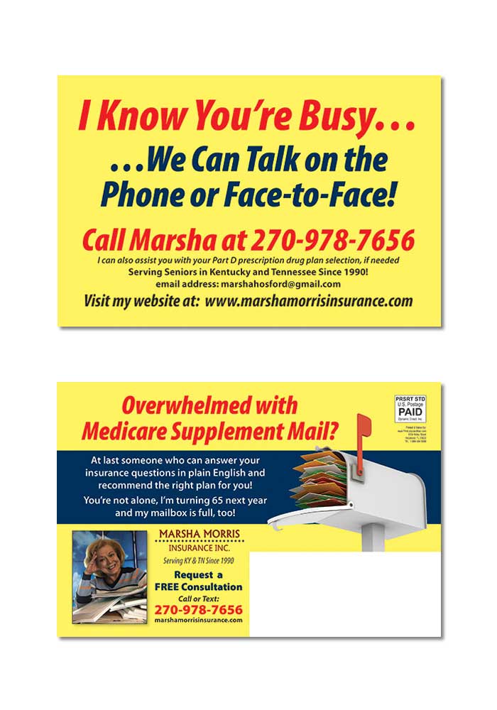 Medicare Postcard Samples | PrintLabelAndMail.com